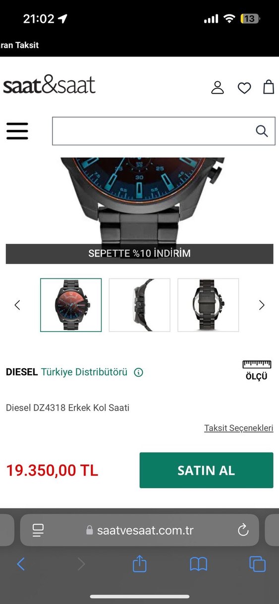 Turuncu Kadranlı Siyah Minimalist Erkek Saati - Görsel 5