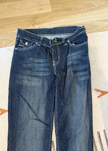 Tokalı Lacivert Kadın Denim Pantolon - Görsel 2