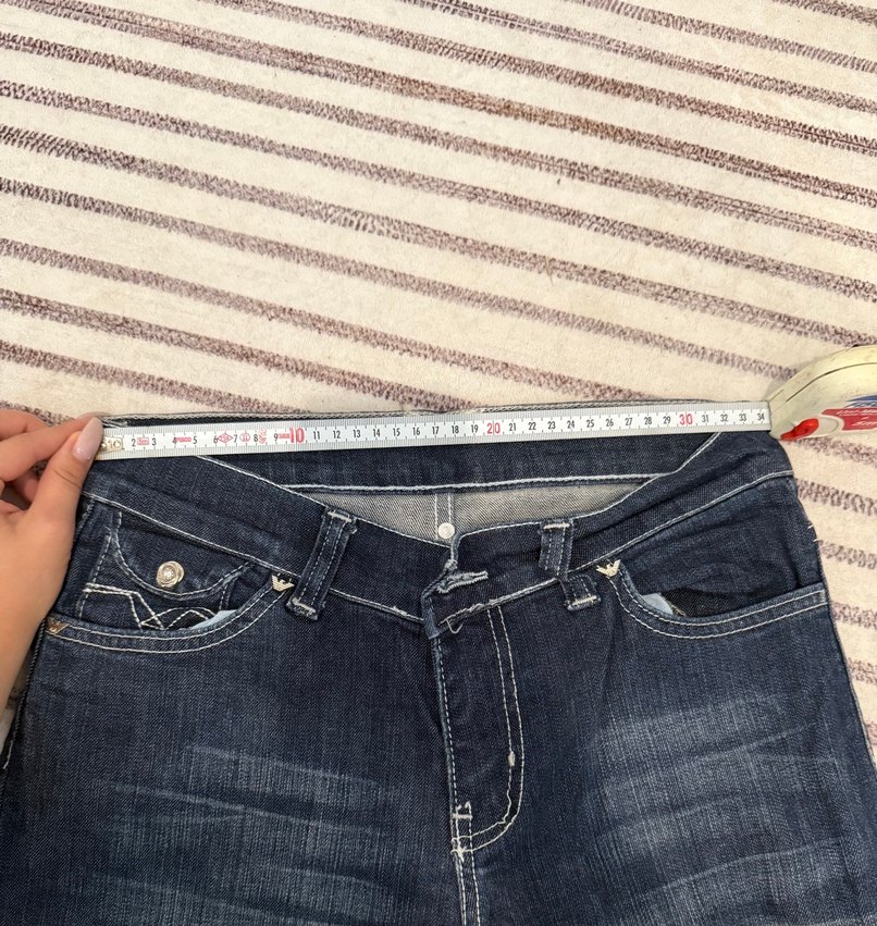 Tokalı Lacivert Kadın Denim Pantolon - Görsel 4