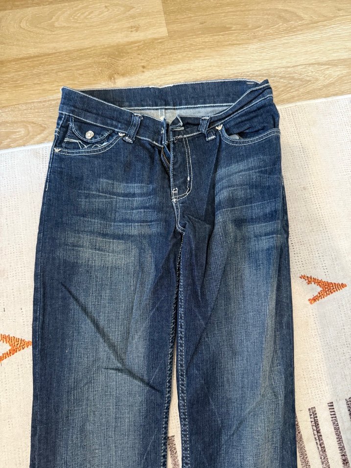 Tokalı Lacivert Kadın Denim Pantolon - Görsel 2