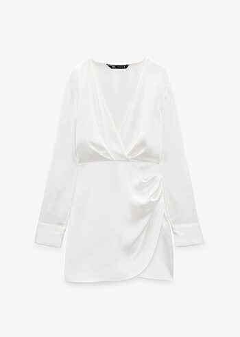Zara saten elbise