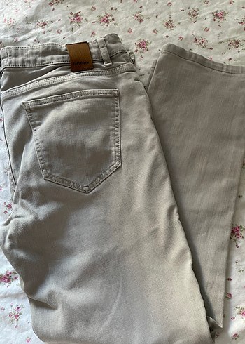 Gri dar Kesim Erkek Denim Pantolon