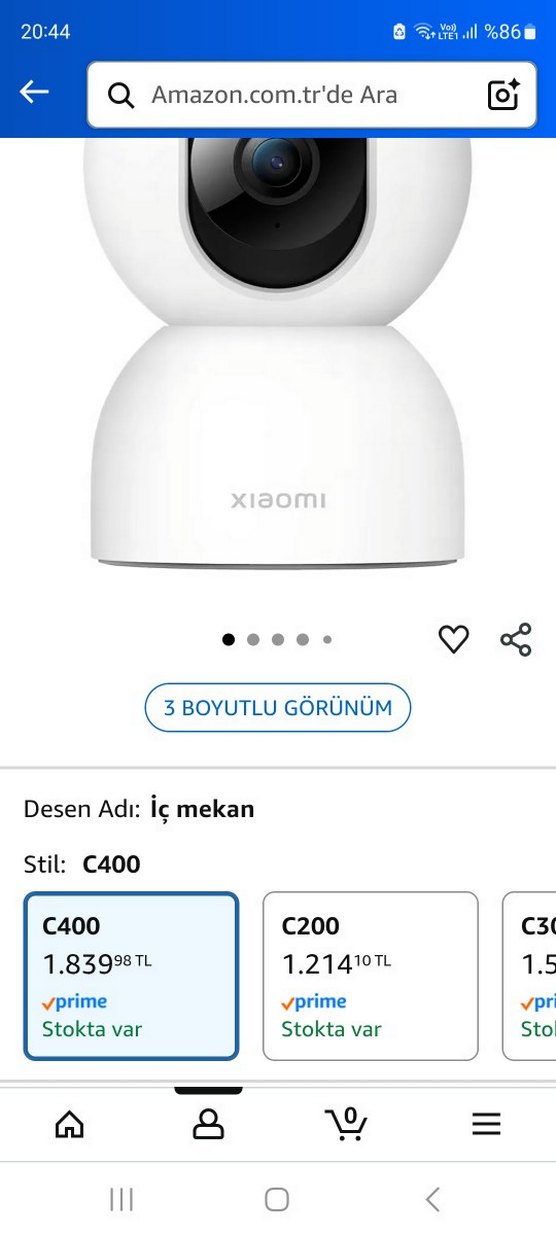 Beyaz Akıllı Video Kamera - Görsel 2