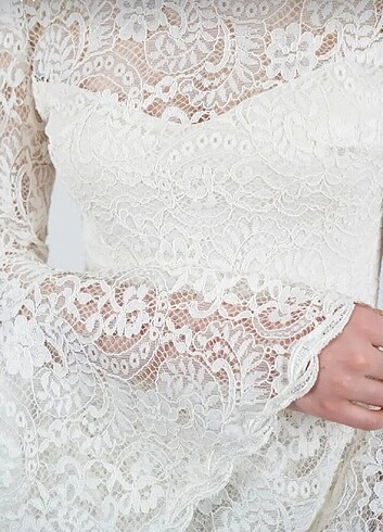 46 Beden beyaz Renk Nikah elbisesi