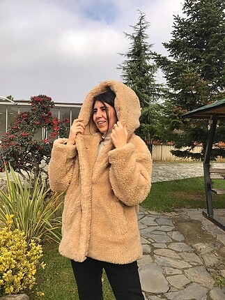 Teddy peluş içi astarlı kürk
