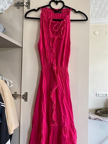 Pembe günlük elbise