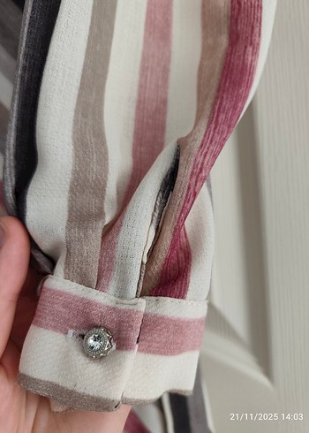 Çizgili Uzun Kadın Elbise - Görsel 2