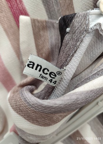 Çizgili Uzun Kadın Elbise - Görsel 4