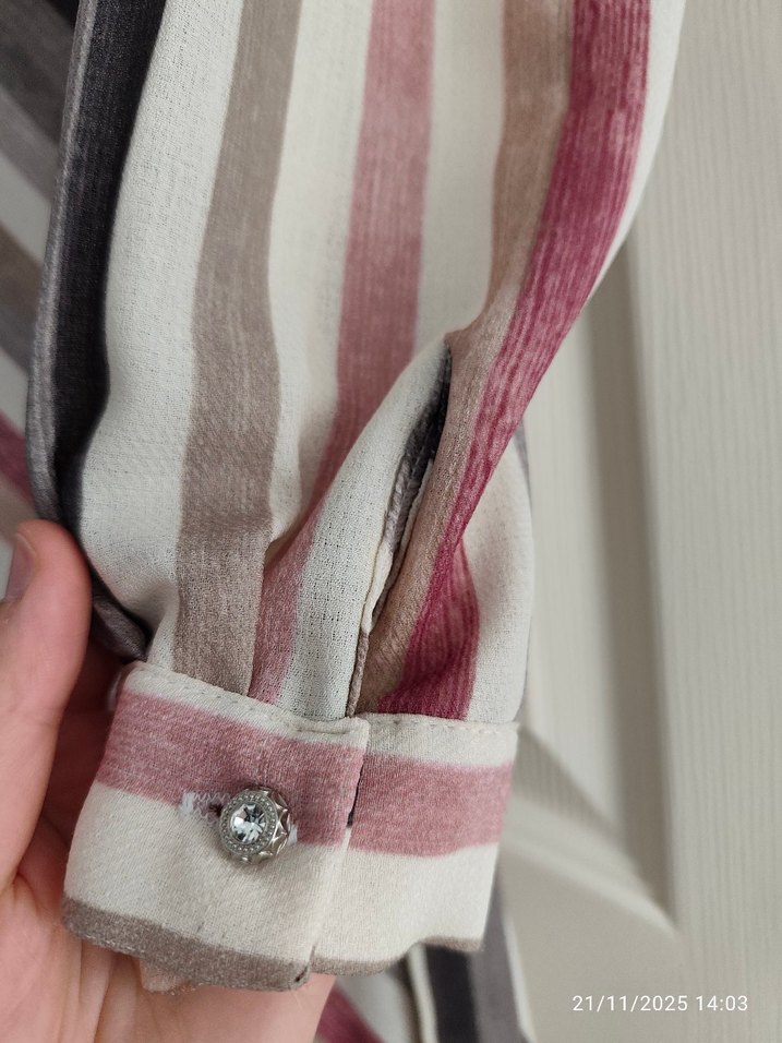 Çizgili Uzun Kadın Elbise - Görsel 2