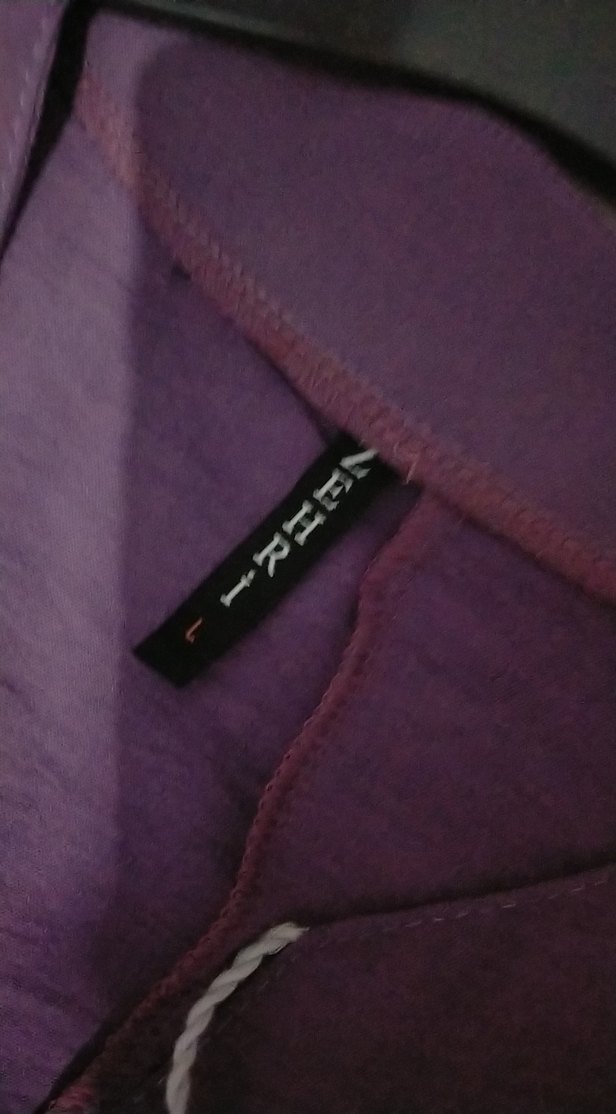 Mor Uzun Kollu Bohem Salaş Elbise - Görsel 4