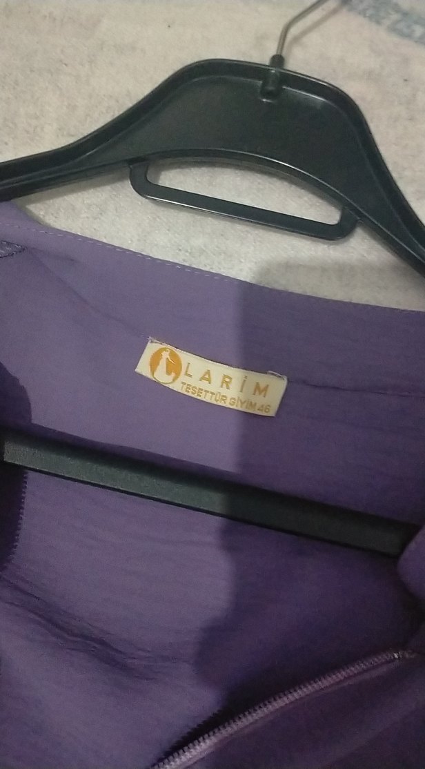 Mor Kısa Kollu Uzun Tunik - Görsel 3