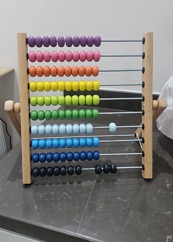 IKEA Renkli Ahşap Abaküs Eğitim Oyuncağı