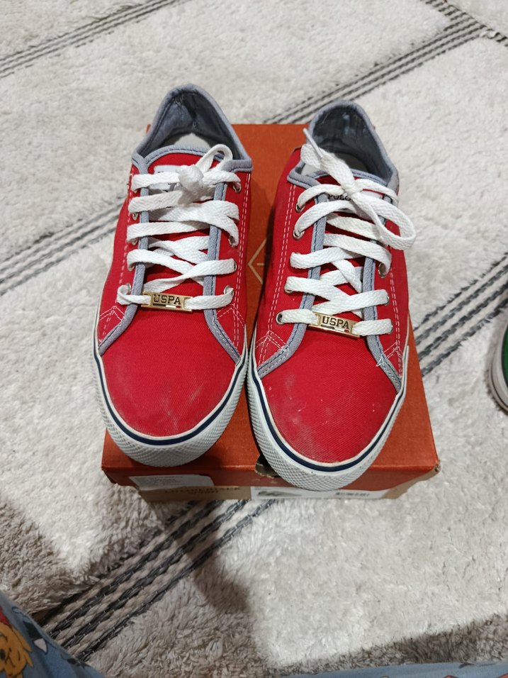 Kırmızı Kadın Spor Ayakkabı Wedge Topuklu - Görsel 3