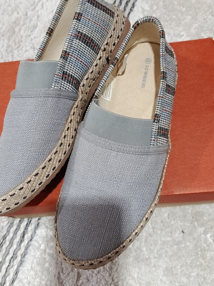 Gri Kadın Dolgu Topuklu Espadril Ayakkabı - Görsel 3