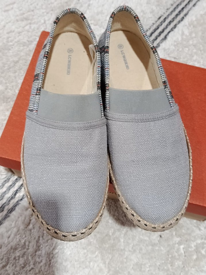 Gri Kadın Dolgu Topuklu Espadril Ayakkabı - Görsel 2