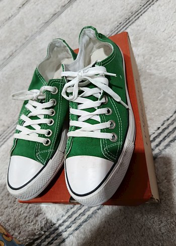 Yeşil Bağcıklı Kadın Spor Ayakkabı - Görsel 2