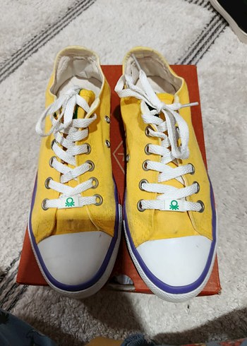 Orjinal Sarı Bağcıklı Kadın Spor Ayakkabı - Görsel 4