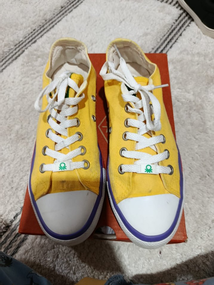 Orjinal Sarı Bağcıklı Kadın Spor Ayakkabı - Görsel 4