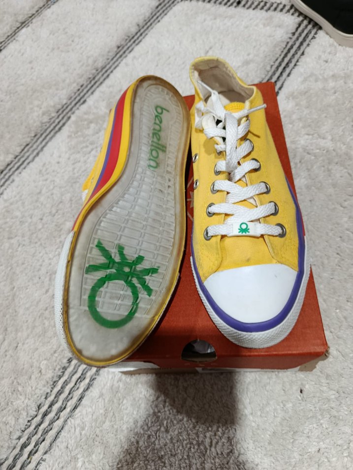 Orjinal Sarı Bağcıklı Kadın Spor Ayakkabı - Görsel 3