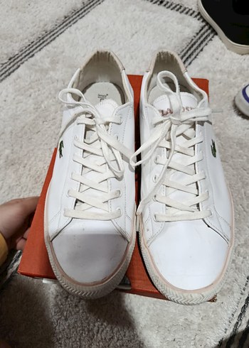 Beyaz Bağcıklı Kadın Spor Ayakkabı - Görsel 3