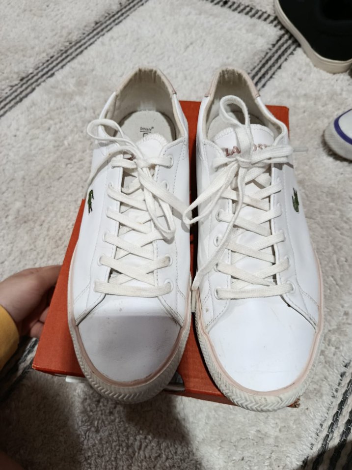 Beyaz Bağcıklı Kadın Spor Ayakkabı - Görsel 3