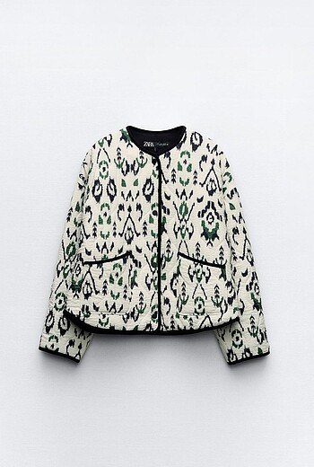 Zara Desenli Capitone Ceket