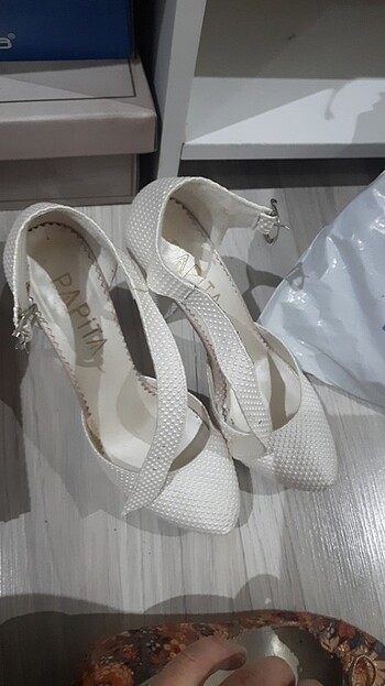 Yüksek topuk gelin ayakkabisi - Görsel 8