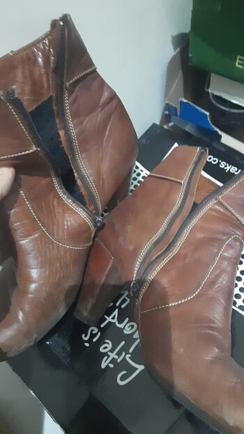 Deri topuklu bot - Görsel 5