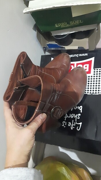 Deri topuklu bot - Görsel 8