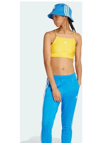 Adidas Sarı Straplez Crop Top
