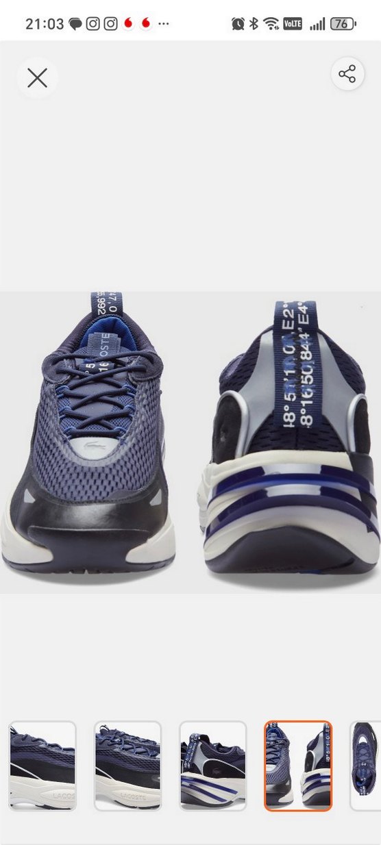 Lacoste Erkek Mavi Spor Ayakkabı - Görsel 2