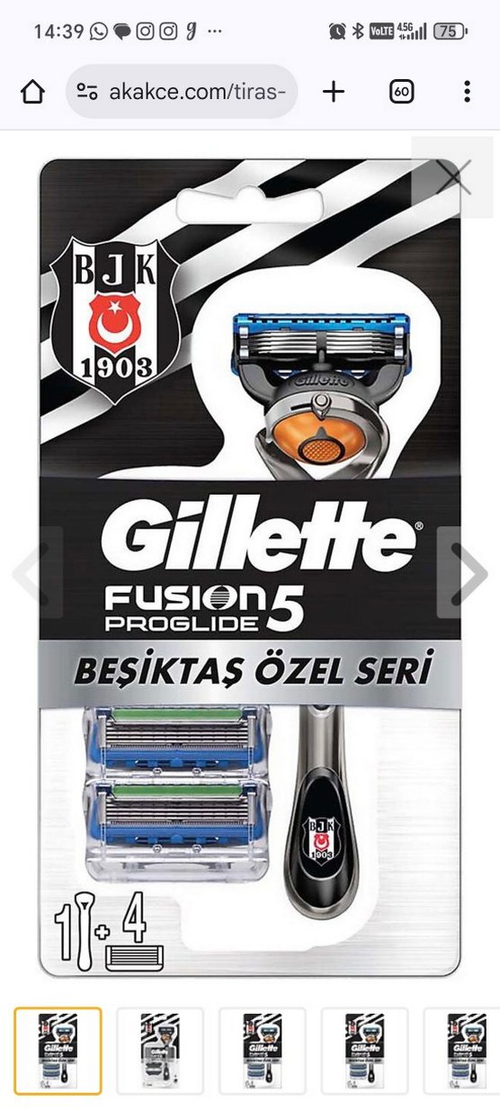 Gillette Fusion5 ProGlide Beşiktaş Özel Tıraş Seti - Görsel 2
