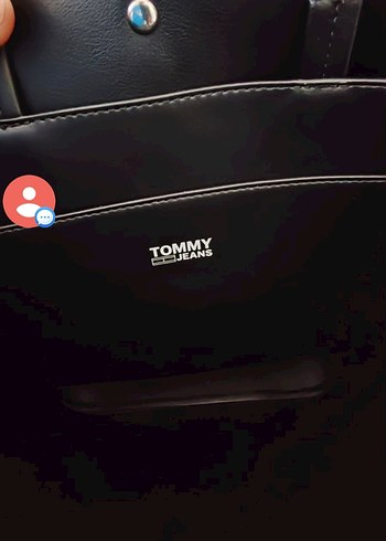 Tommy Jeans Siyah Deri Baskılı Kadın Çanta - Görsel 5