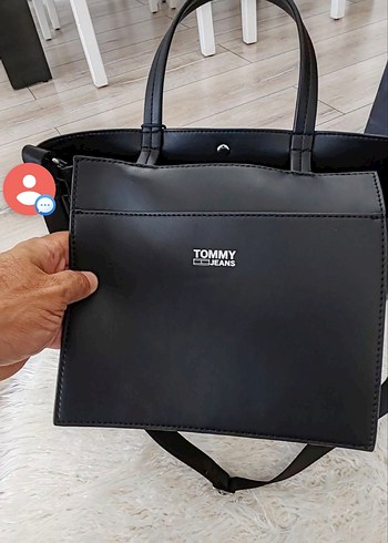 Tommy Jeans Siyah Deri Baskılı Kadın Çanta - Görsel 6