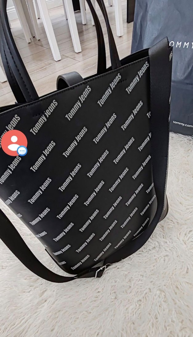 Tommy Jeans Siyah Deri Baskılı Kadın Çanta - Görsel 3