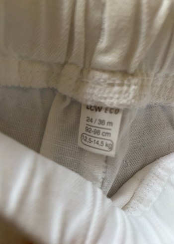 LC Waikiki Erkek Çocuk Beyaz Pamuklu Rahat Kesim Pantolon