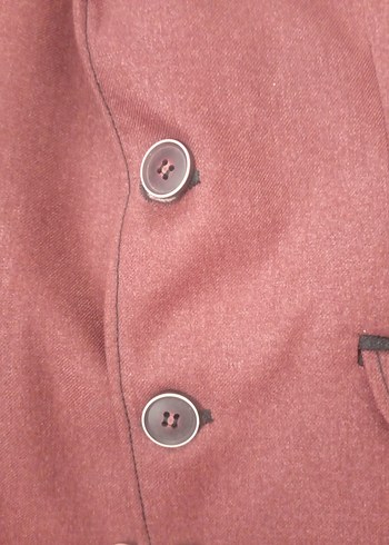 Bordo Düğmeli Erkek Çocuk ceket - Görsel 5