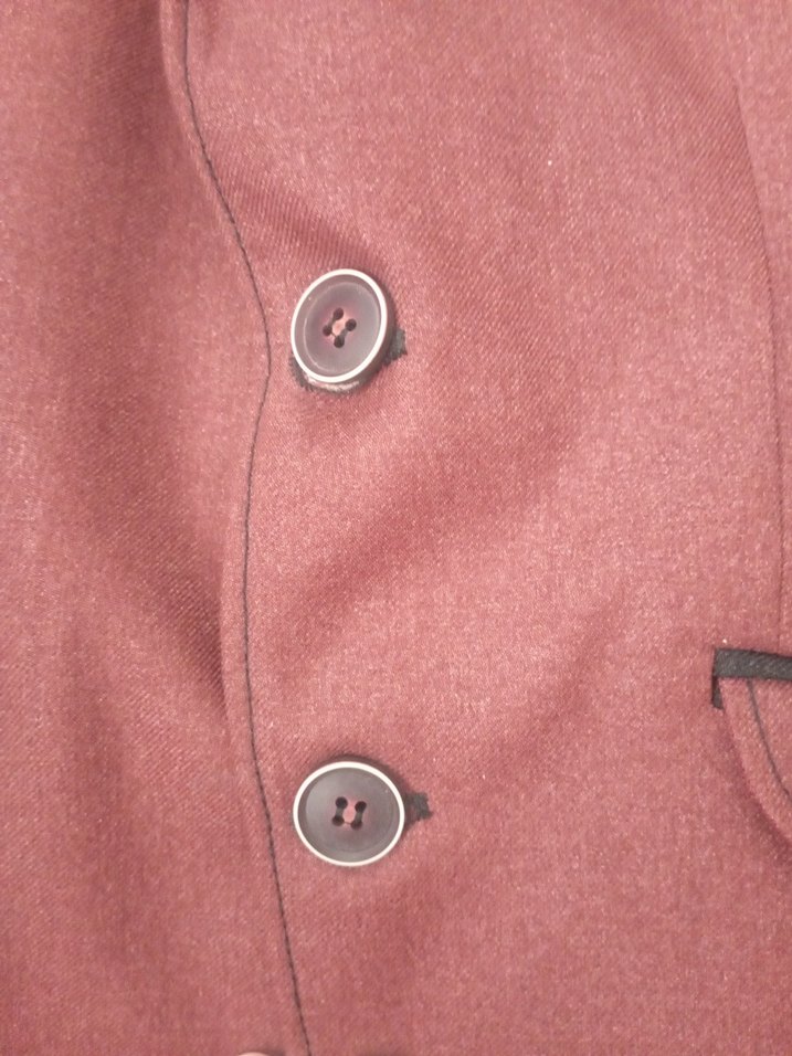 Bordo Düğmeli Erkek Çocuk ceket - Görsel 5