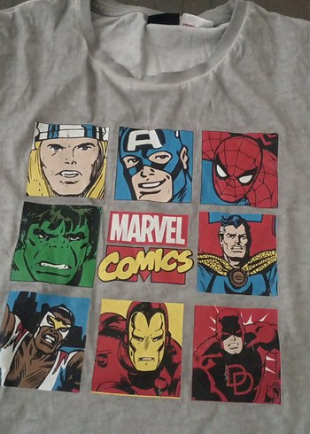 LC Waikiki Marvel Baskılı Gri Erkek Çocuk Tişörtü12-13 yas