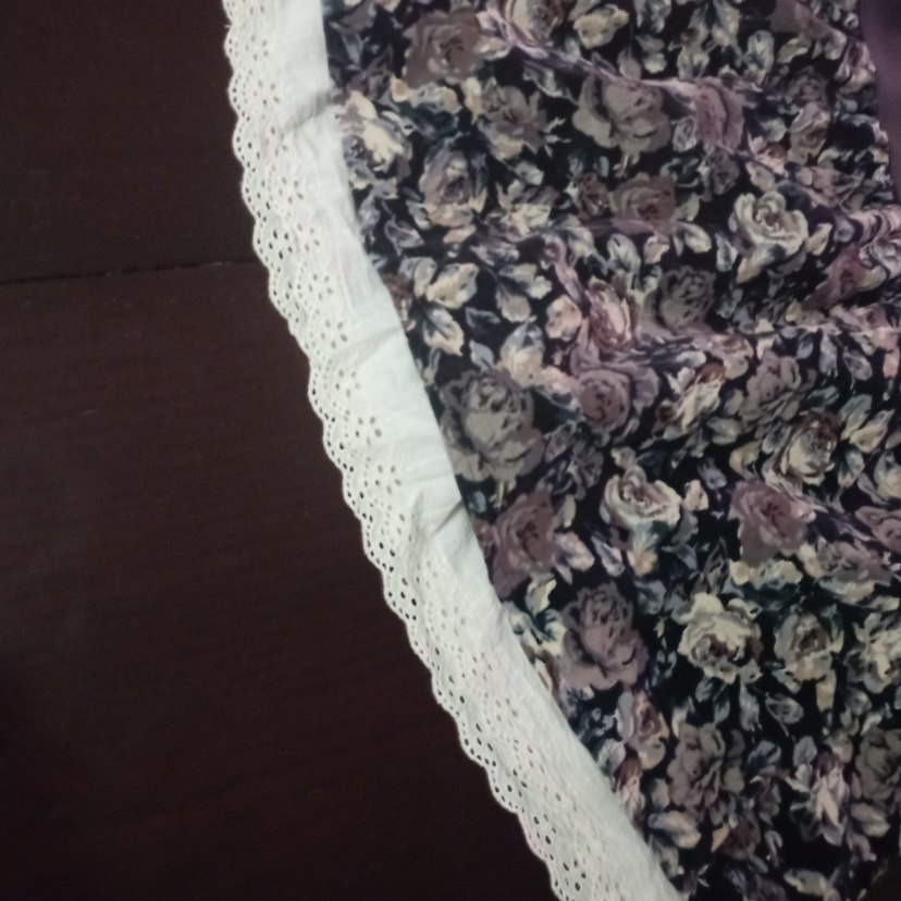 Mor Çiçekli Volanlı Midi Hamile Eteği - Görsel 3