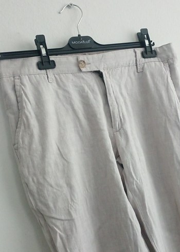 Koton Bej Keten Erkek Pantolon