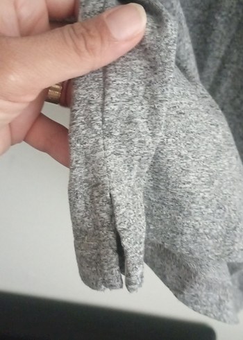 l Beden gri Renk Düğmeli Gri Erkek Polo Tişört