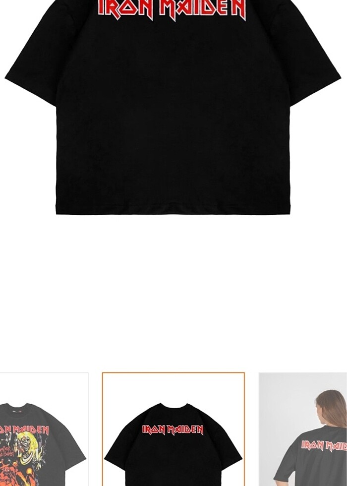 iron maiden tişört oversize - Görsel 2