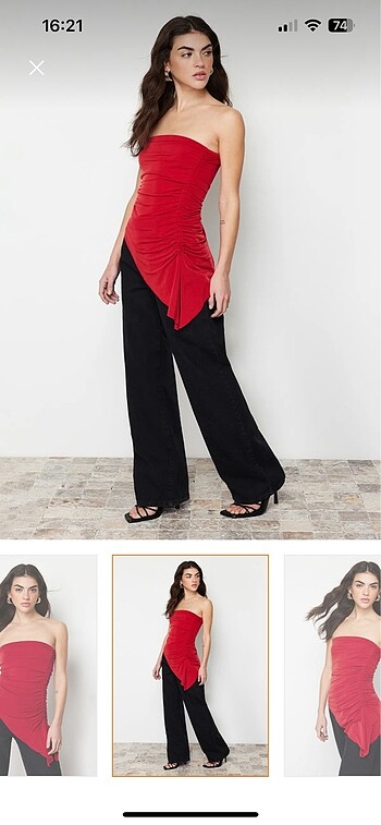 Zara straplez bluz