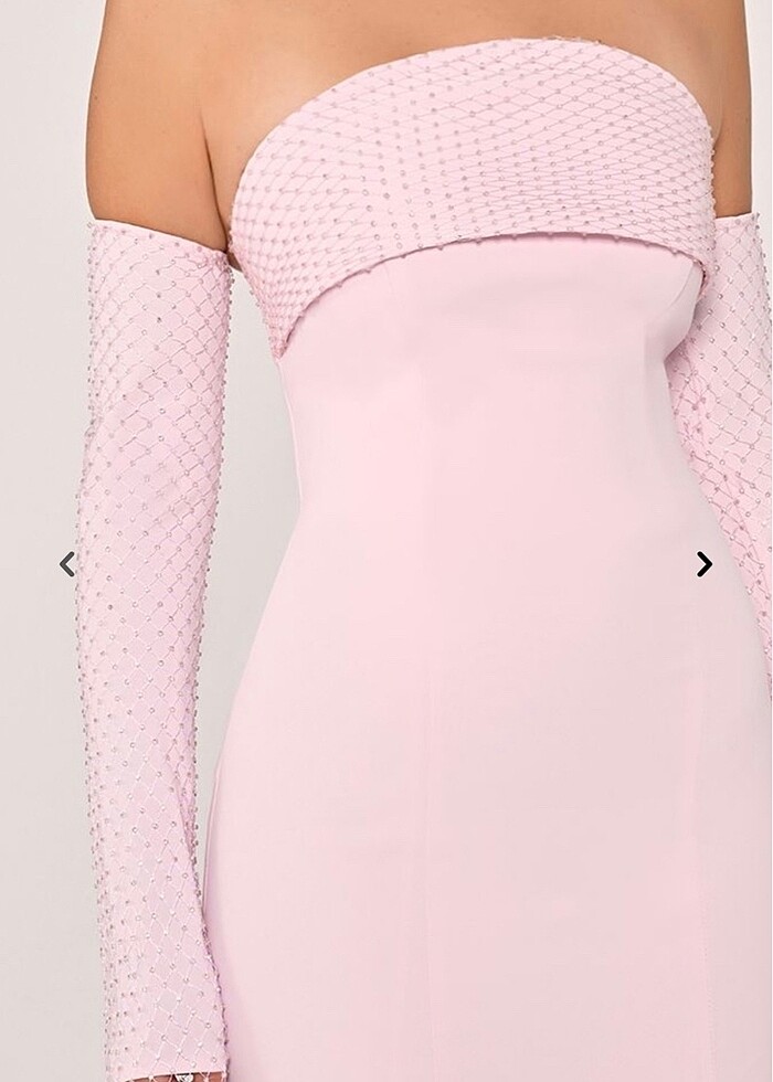 straplez kol eldivenli abiye - Görsel 2