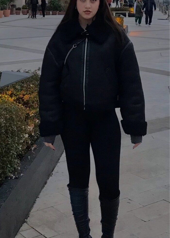 zara biker mont - Görsel 2