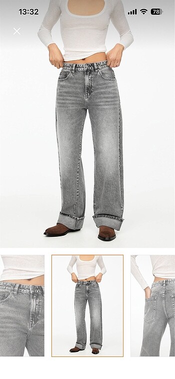 kıvrık paça baggy jean - Görsel 3