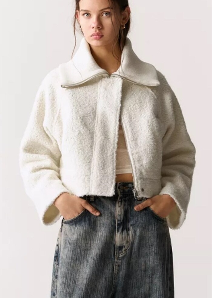 buklet crop ceket - Görsel 2