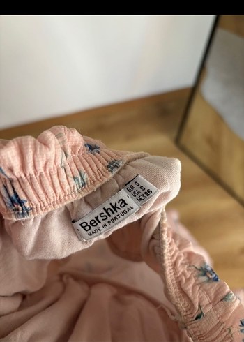 Bershka Fırfırlı Uzun Kollu Pembe Bohem Bluz