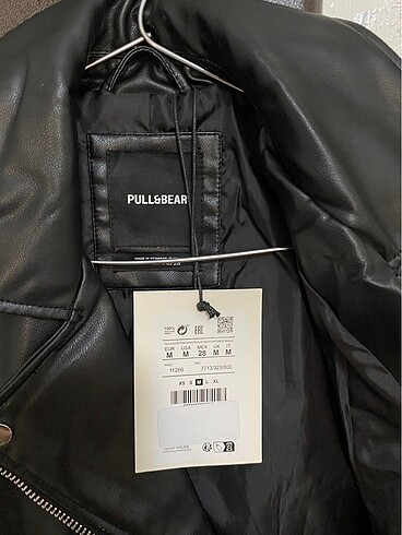 m Beden PULL BEAR DERİ CEKET YENİ SEZON